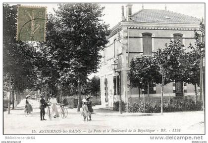 D33- ANDERNOS-les-BAINS < Vue Animée de LA POSTE ET LE BOULEVARD DE LA REPUBLIQUE