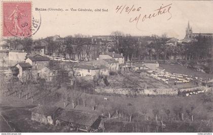 FRANCE - Bazas - Vue Generale, Cote Sud 1906
