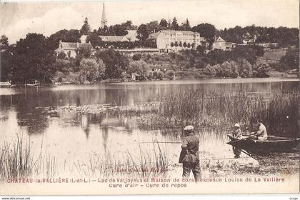 CPA Château-la-Vallière Lac de Valjoyeux et maison de convalescence Louise de la Vallière - cure d'air