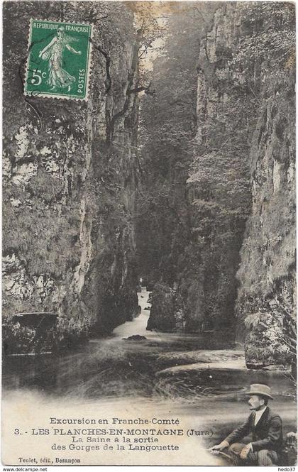 Excursion en Franche-Comté - Les Planches-en-Montagne - La Saine à la sortie des Gorges de la Langouette
