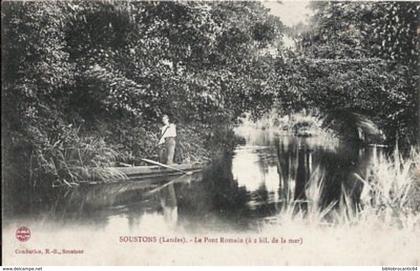 D40 LANDES - SOUSTONS < Vue animée DU PONT ROMAIN (à 2 km de la mer)