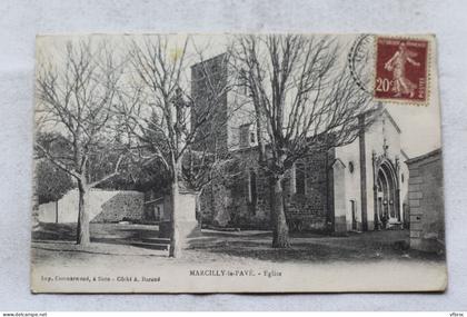 Cpa 1920, Marcilly le Pavé, église, Loire 42