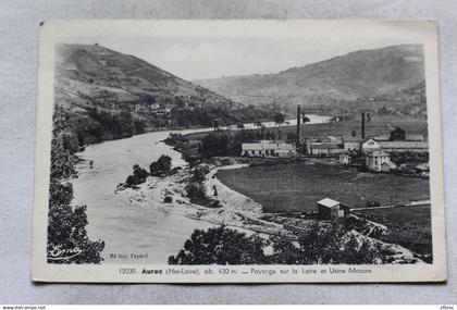Aurec, paysage sur la Loire et usine Mousse, Haute Loire 43