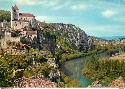Carte Postale - 46 - Saint Cirq Lapopie - Les Falaises altières du Lot - CPM - Voir Scans Recto-Verso - Poscard - Carta