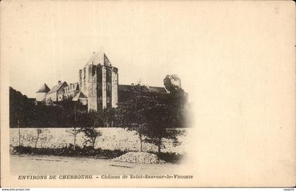 CPA Environs De Cherbourg Chateau De Saint Sauveur Le Vicomte
