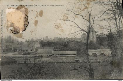 CPA Saint Sauveur Le Vicomte Vue Generale