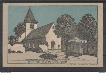 51 - CAUREL - Kirche in Caurel 1915 (carte Allemande)
