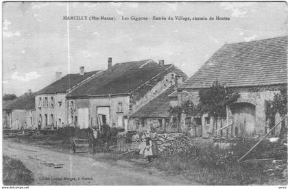 CARTE POSTALE ANCIENNE DE MARCILLY  -  LES GIGOTTES ENTREE DU VILLAGE