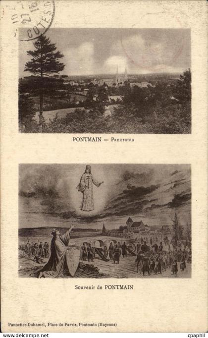 CPA Pontmain Panorama Souvenir de Pontmain
