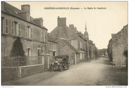 Lignières-Orgères (53.Mayenne) la route de Couptrain à Lignières-la-Doucelle