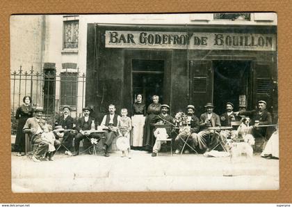 " BAR GODEFROY DE BOUILLON "  Carte photo OCTAVE à MAXEVILLE