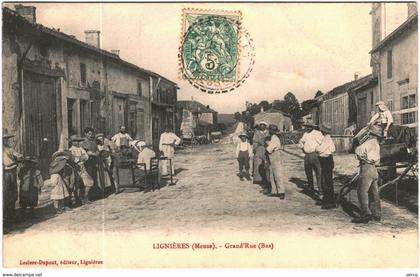 Carte Postale Ancienne de LIGNIERES-Grand'Rue