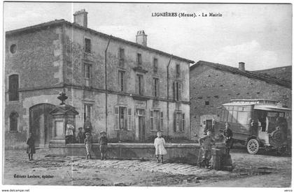 Carte Postale Ancienne de LIGNIERES-La Mairie