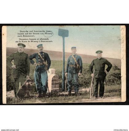 57 - MOUSSEY (Moselle) - Douaniers Français et Allemands sur la Route de Moussey à Remoncourt
