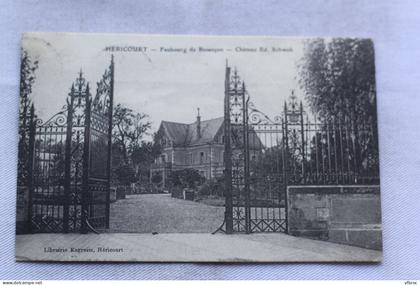 Cpa 1909, Héricourt, faubourg de Besançon, château Ed. Schwob, Oise 60