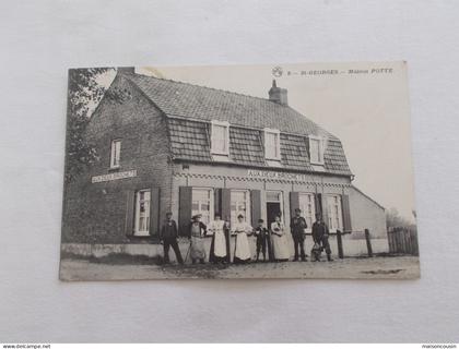 CPA CARTE POSTALE ANCIENNE POST CARD HESDIN LE PARCQ SAINT ST GEORGES MAISON POTTE AUX DEUX BROCHETS