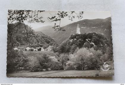 Cpsm, Castets, vallée d'Ossau, la vieille église et le cimetière, Pyrénées Atlantiques 64