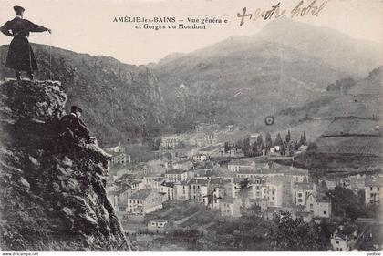 carte postale 66.  Amélie-les-Bains-Palalda  très beau plan