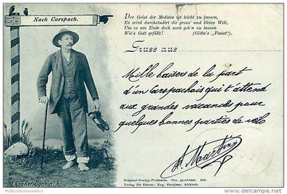 040518C - 68 NACH CARSPACH - Gruss aus - Göthe's Faust - folklore