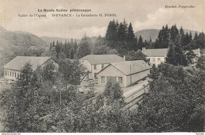 servance , haute saone * la graniterie G. FOREL * usine industrie * vallée de l'ognon