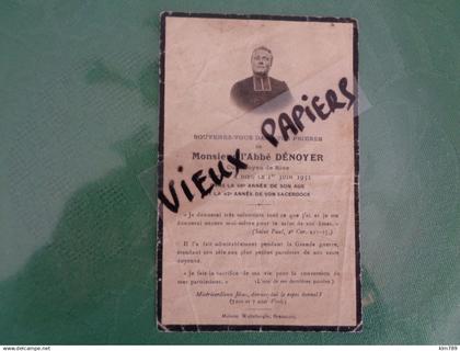 70 - Haute Saone - Rioz - carte Mortuaire - Abbé Dénoyer - Curé - Doyen de Rioz -