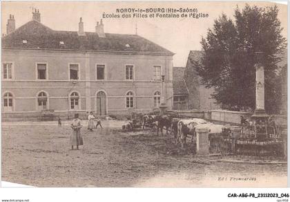 CAR-ABGP8-0797-70 - NOROY-LE-BOURG - école des filles et fontaines de l'église