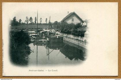 PORT-SUR-SAONE  (70) : " LE CANAL - LES PENICHES "