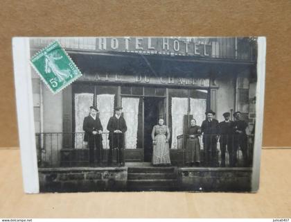 VITREY SUR MANCE (70) carte photo devanture du Café du Chalet Grande Rue animation