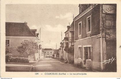 CPA Courcelles La Rue Principale