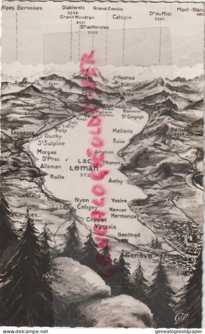 74-  LAC LEMAN  - MEILLERIE- OUCHY-EVIAN-ROLLE-NYON-CELIGNY-COPPET -VERSOIX-GENTHOD-YVOIRE-MORGES-ALLAMAN-NEMIER-CULLY