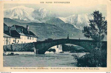 74 - Saint Martin sur Arve - et le Mont Blanc - Environs de Sallanches - CPA - Voyagée en 1932 - Voir Scans Recto-Verso