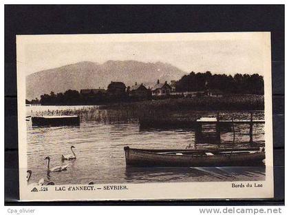74 SEVRIER (envs Seynod) Lac d'Annecy, Bords du Lac, Barques, Cygnes, ed CAP 524, 193?