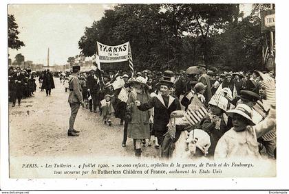 CPA- Carte Postale - FRANCE - Paris-Tuileries-20000 orphelins de guerre -1/07/1920 VM5070