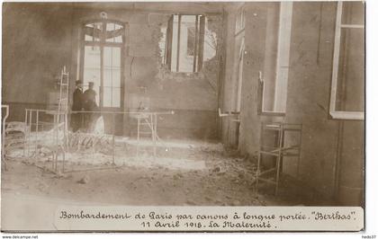 Paris - Bombardement de Paris par canons à longue portée "Berthas" - 19 Mars 1918 - La Maternité - Carte Photo