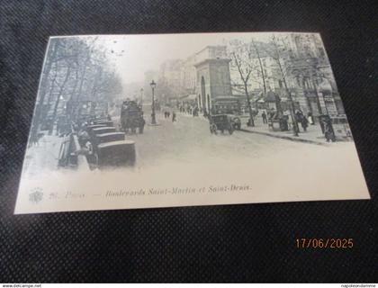 Paris, Boulevards Saint Martin et Saint Denis