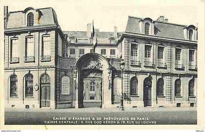 75 - Paris - Caisse d'Epargne et de Prévoyance de Paris - 19 Rue du Louvre - CPA - Voir Scans Recto-Verso