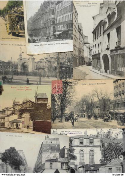 75 PARIS LOT DE 10 CPA DIVERSES 2 SCANS