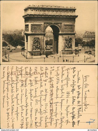 CPA Paris Pariser Triumphbogen Arc de Triomphe 1920