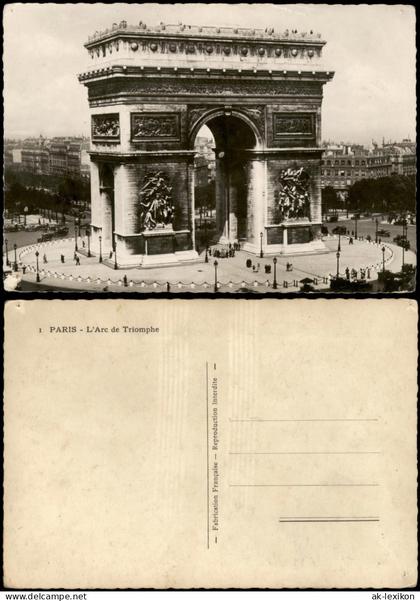 CPA Paris Pariser Triumphbogen Arc de Triomphe de l’Étoile 1950