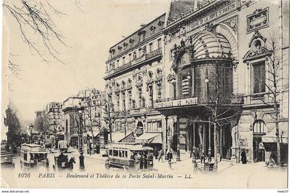 Paris - Boulevard et Théâtre de la Porte Saint-Martin
