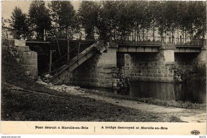 CPA MAROLLES-en-BRIE Pont Detruit (1350650)