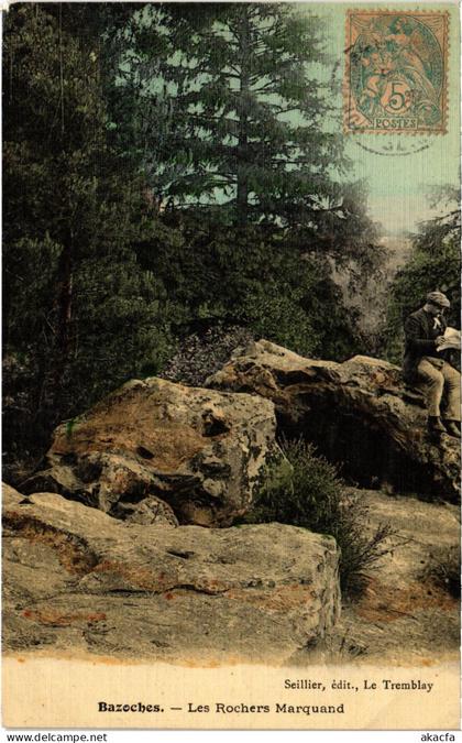 CPA BAZOCHES Les Rochers Marquand (1411486)