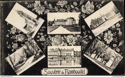 CPA Rambouillet Yvelines, Stadtansichten, Kirche, Schloss