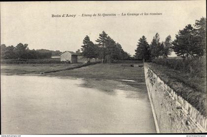 CPA Bois d'Arcy Yvelines, Etang de St Quentin, La Grange et les remises