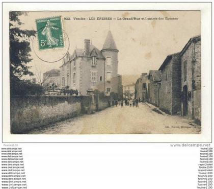 carte les épesses la grand rue et l' entrée des épesses