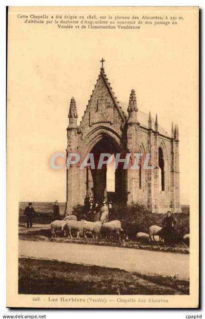 Les Herbiers CPA Chapelle des Alouettes (moutons)