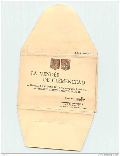 vendée- ref C479- la vendée de clemenceau - carnet  de 10 cartes postales -raymond bergevin -editions ramuntcho -