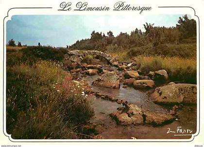 Carte Postale - 87 - Haute Vienne - Limousin - Paysage limousin - Petite rivière - Flamme Postale de Vassivière en Limou