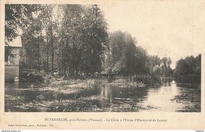 BUXEROLLES : PRES POITIERS - LE CLAIN A L'USINE D'ELECTRICITE DE LESSART
