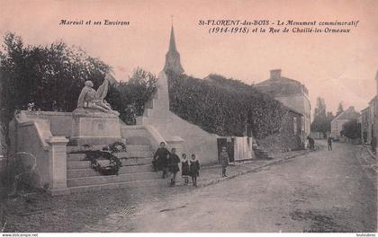 SAINT FLORENT DES BOIS LE MONUMENT COMMEMORATIF ET RUE DE CHAILLE LES ORMEAUX